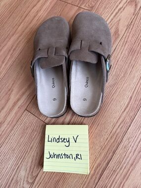 Quince Taupe Suede Slip-On Clog Mules